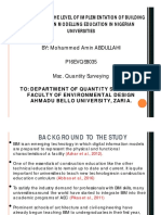 Level of BIM Education in Nigerian Universities