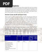 Job Data Updates: Personnel Actions and HR and Payroll Status