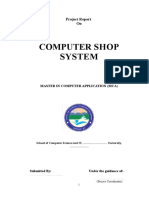 Project Report On Computer Shop System in C++