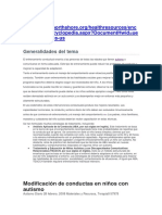 Modificación de Conductas en Niños Con Autismo