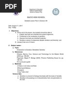 Sauyo High School: I. Objectives