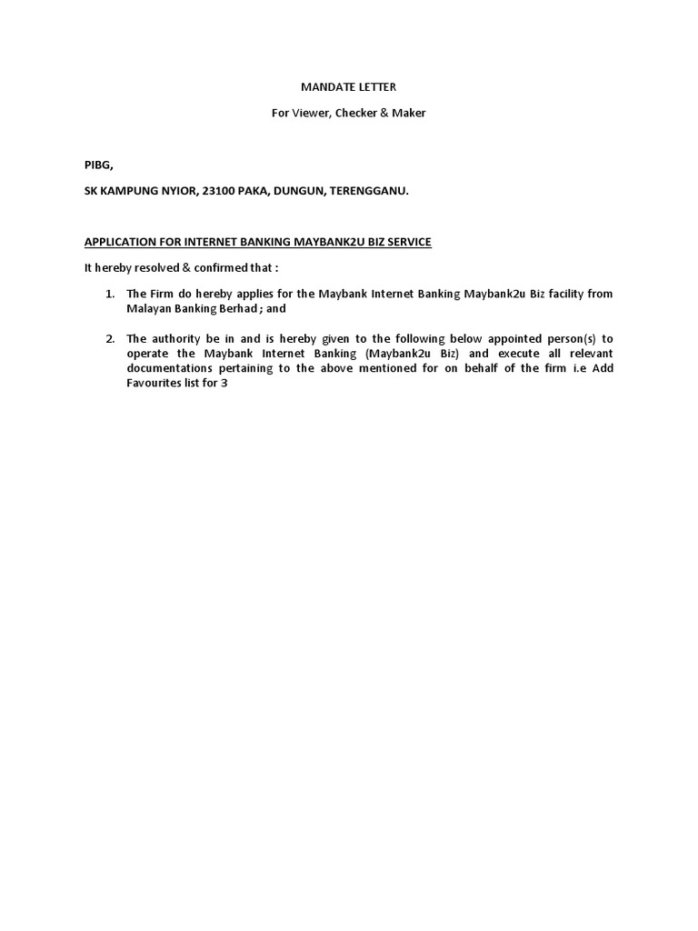 Mandate Letter PDF