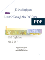 Lecture 7: Karnaugh Map, Don't Cares: EE210: Switching Systems