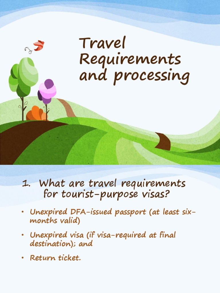 Travel Requirements and Processing PDF Travel Visa Passport
