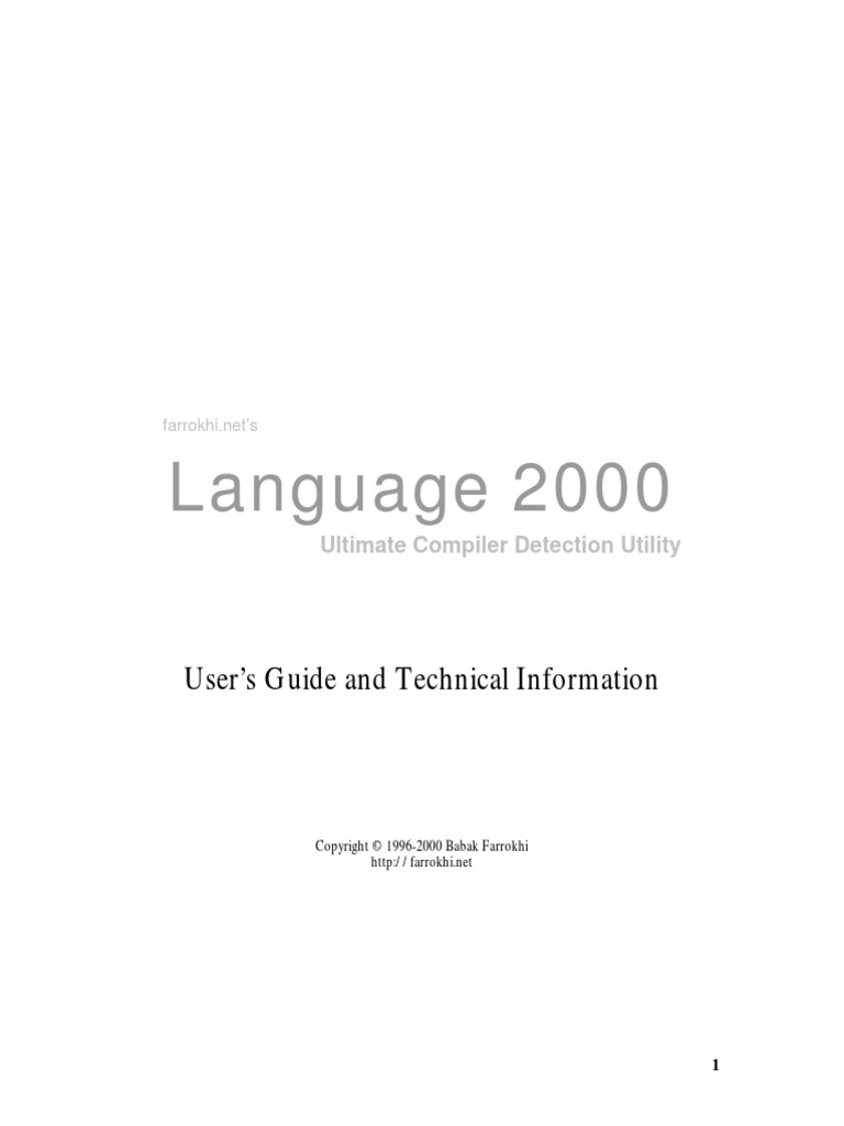 Language 2000: User's Guide and Technical Information | PDF | Computer ...