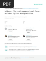 Inhibitory Effects of Ruta Graveolens L. Extract On Guinea Pig Liver Aldehyde Oxidase