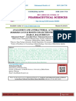 Analgesics and Antibacterial Activities of Berberis Lycium Roots Collected From District Ziarat, Balochistan