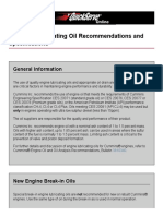 018-003 Lubricating Oil Recommendations and Specifications