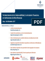 Seminario Fortalecimiento de la Gobernabilidad y la Inclusión Financiera en Instituciones de Microfinanzas