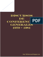 Discursos de Conferencias Generales - 1979-1981 PDF