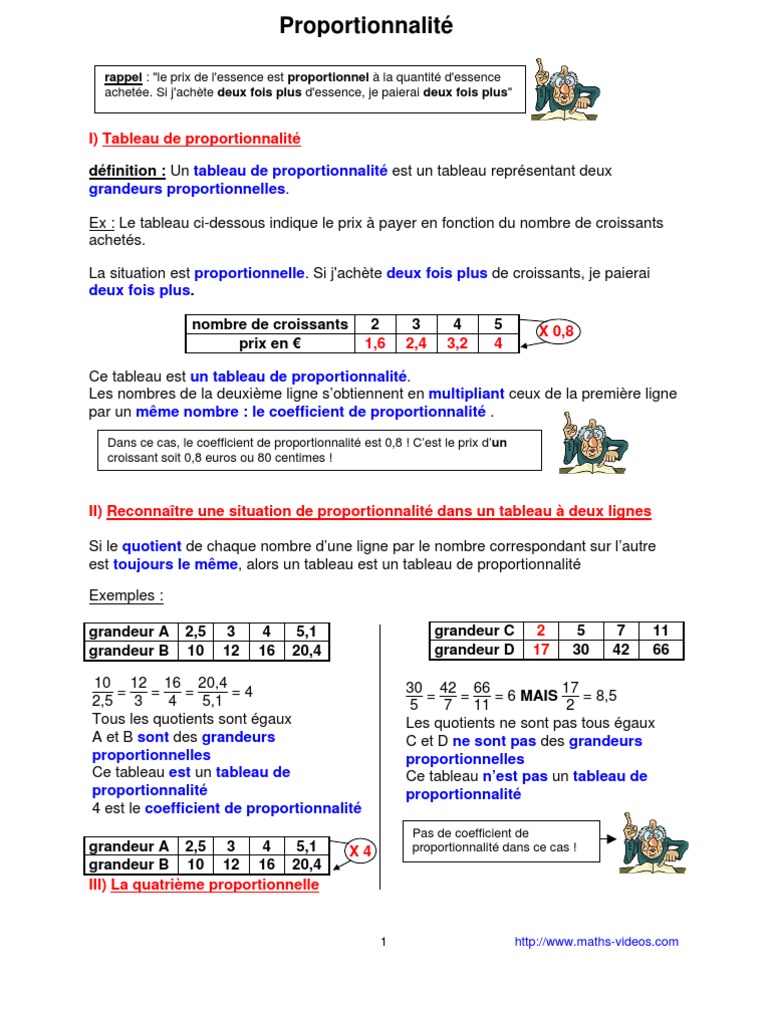 Exercice De Proportionnalité 5ème Avec Correction