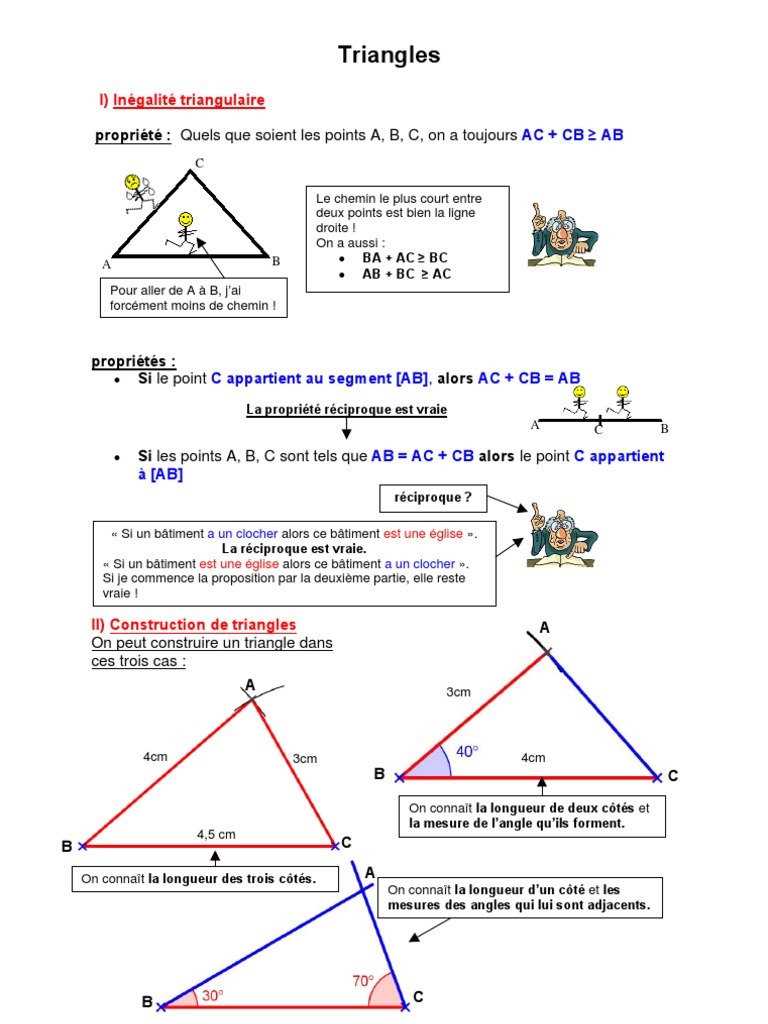 Exercices Corrigés Sur Les Triangles 5ème Pdf