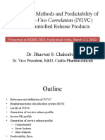 In-Vitro-In-Vivo Correlation (IVIVC) : On Modeling Methods and Predictability of of Oral Controlled Release Products