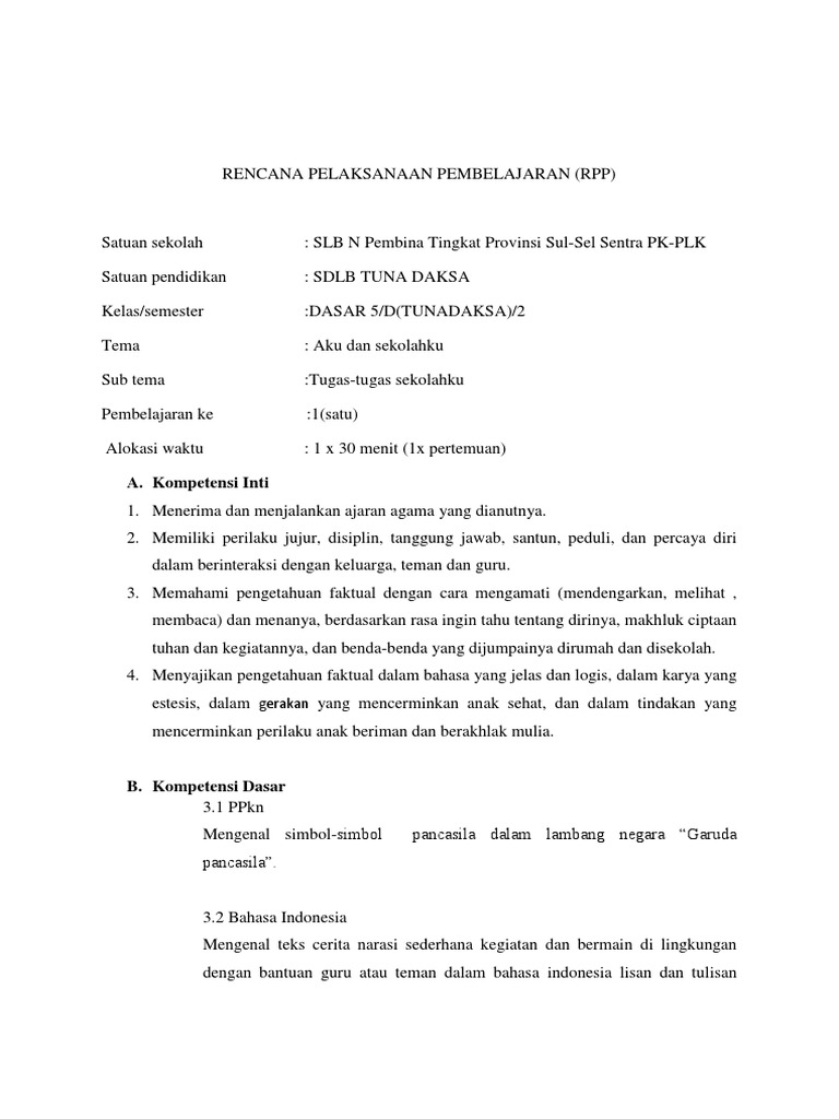 Rpp Kls 5 Docx