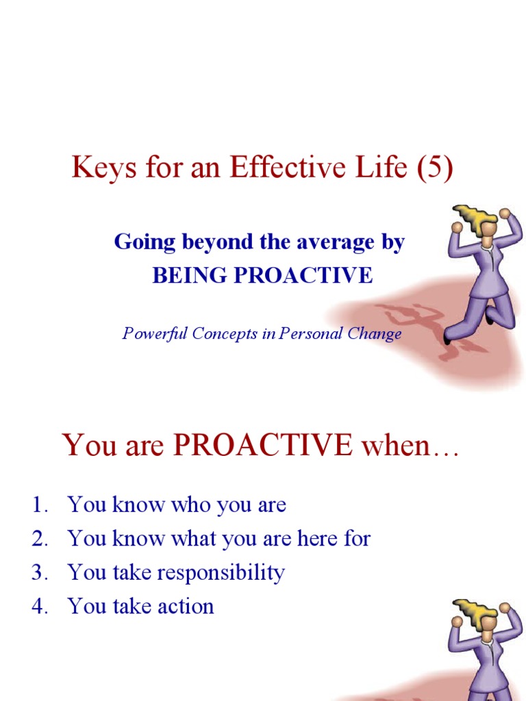Keys For An Effective Life (5) : Going Beyond The Average by Being ...