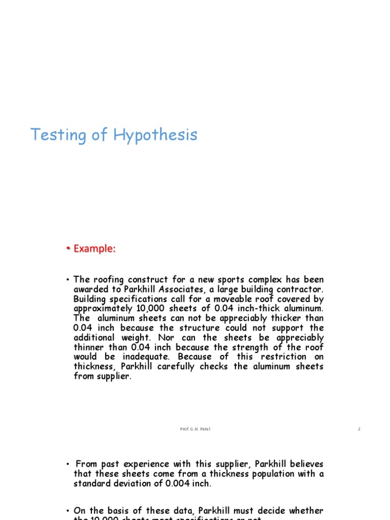 Hypothesis Testing Methods and Examples | PDF | Type I And Type Ii ...