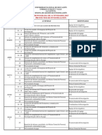 Cronograma 2015 Proyectos de Investigacion