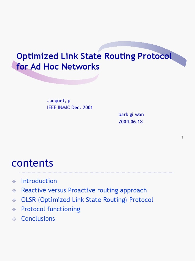 Optimized Link State Routing Protocol For Ad Hoc Networks | PDF ...