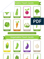 Vegetable Flash Cards 2x3