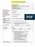 Overall Profile and Status of Applicant: Application No. Applicant Address