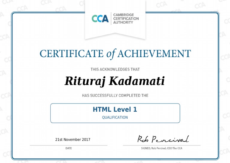 HTML Basics Certification | PDF
