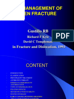 The Management of Open Fracture: Gustillo RB