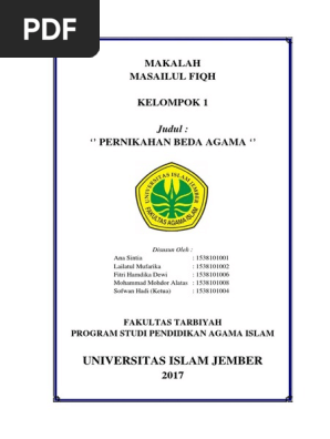 Pernikahan Antar Agama Makalah