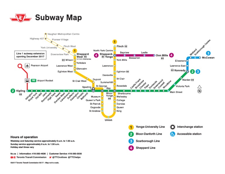 TTC Subway Map PDF
