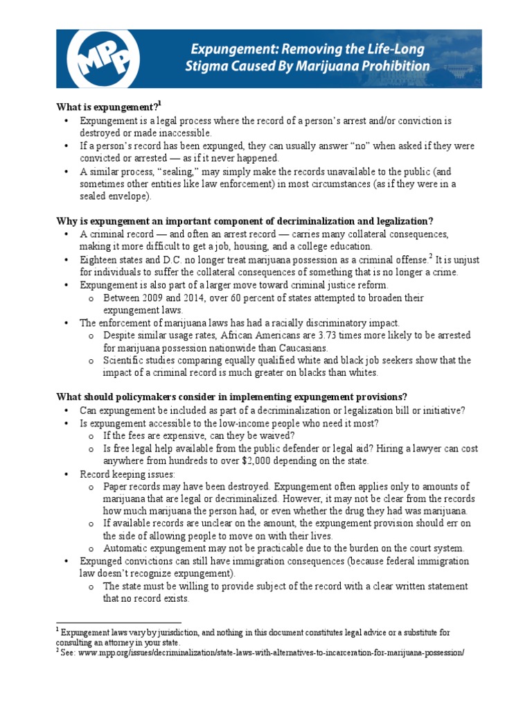 Understanding Expungement and Its Impact | PDF | Arrest | Crime & Violence