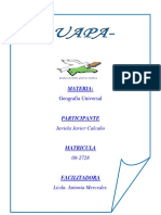 Geografia Universal Reporte 5 TREISI