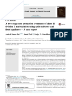 A Two Stage Non Extraction Treatment of Class II Division 1 Malocclusion Using Split-Activator and Fixed Appliance - A Case Report