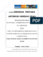 Tesis Administ (1) - y Direccion de Empresas Upao Optar Grado Doctor