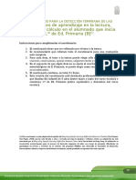 Cuestionario para La Detección Temprana Dificultades Aprendizaje 1r (Canarias)