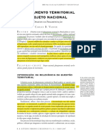 Planejamento Territorial e Projeto Nacional