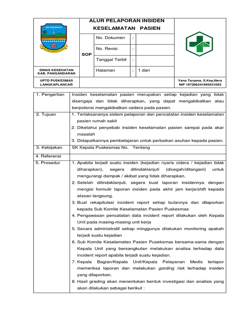 8.1.8.3 SOP Pelporan Insiden Keselamatan pasien.docx