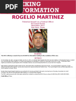 Reward Poster for BP Agent Martinez