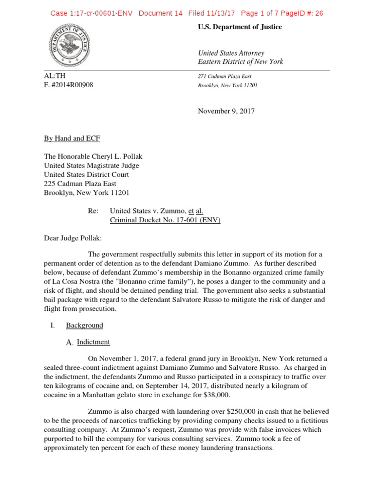 United States Attorney Eastern District of New York U.S. Department of