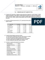 Lista 4 - Administração Do Capital de Giro