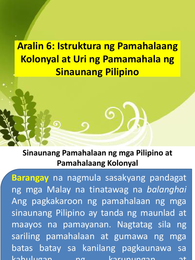 Ano Ang Uri Ng Batas Sa Barangay Noong Unang Panahon