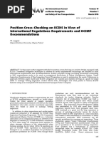 Position Cross-Checking On ECDIS in View of International Regulations Requirements and OCIMF Recommendations