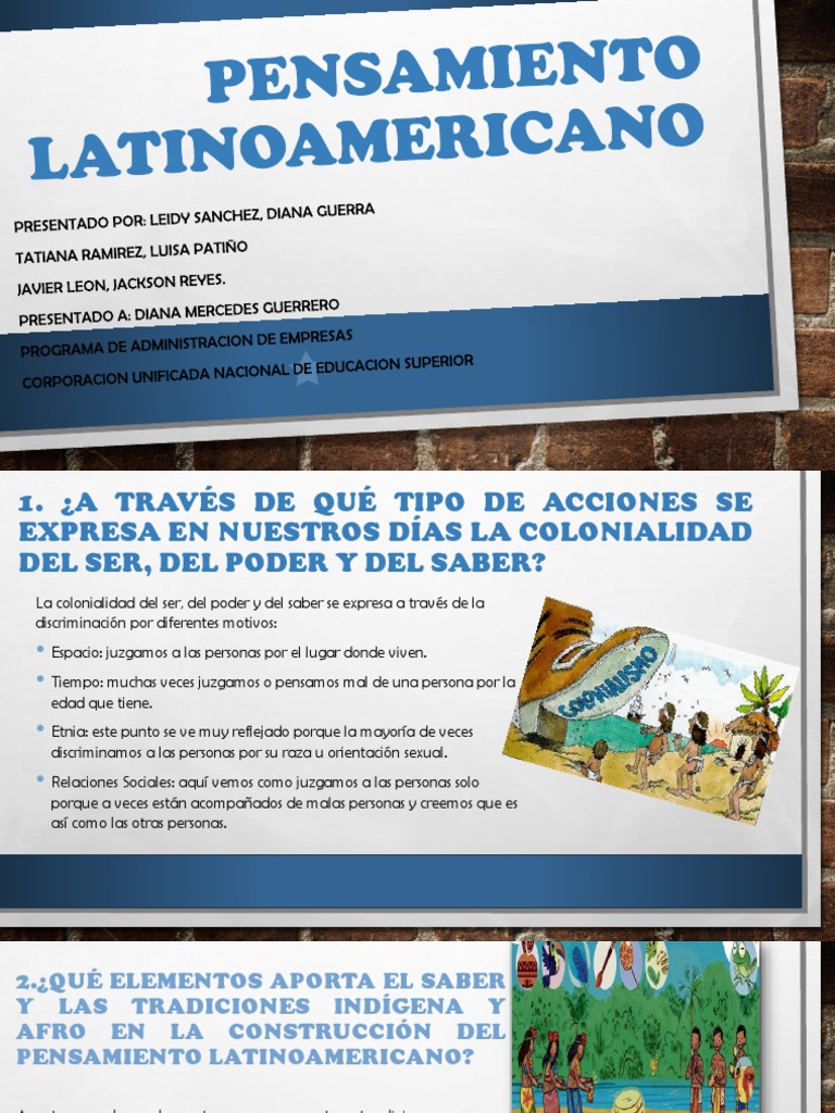 Pensamiento Latinoamericano America latina Ciencia Prueba