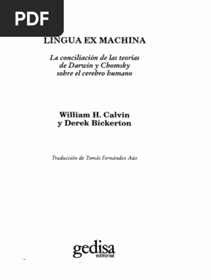 Calvin William H Y Bickerton Derek Lingua Ex Machinapdf - 