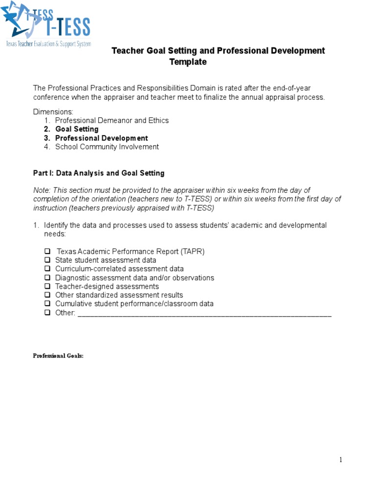 ttess goals | Educational Assessment | Education Theory
