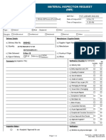 MATERIAL INSPECTION REQUEST TITLE