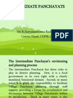 Intermediate Panchayats: Sri R.Suryanarayana Reddy, Centre Head, CDP&A
