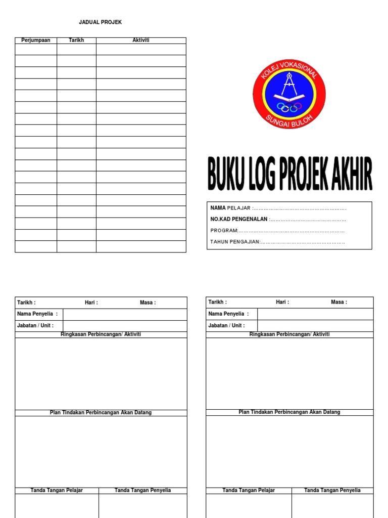 Lampiran 1 Buku Log PTA | PDF