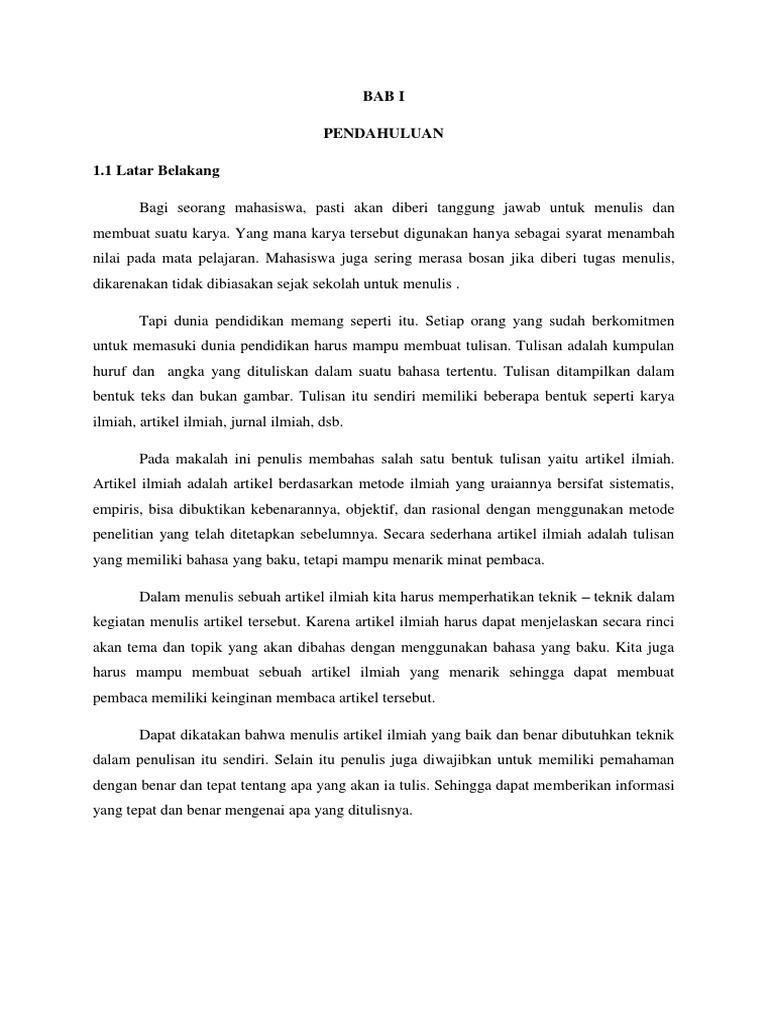 Latar Belakang Artikel Ilmiah Pdf