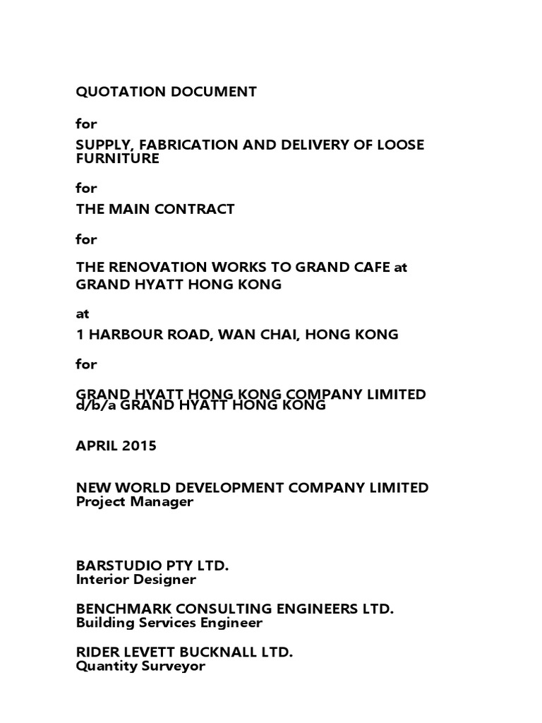 Quotation Document | PDF | Specification (Technical Standard) | General ...