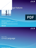 C# 4.0 Language Features: Alexandru Ghiondea Software Developer Engineer in Test C# Compiler