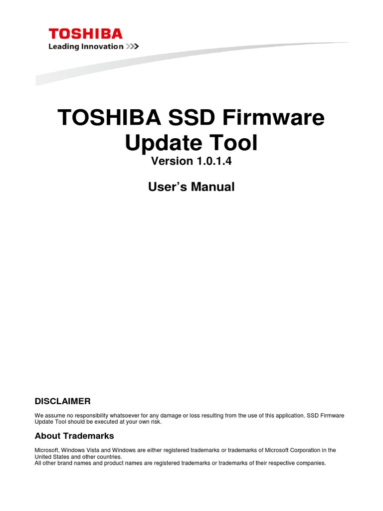 User Manual Fw Update Tool Eng Pdf Solid State Drive Reliability